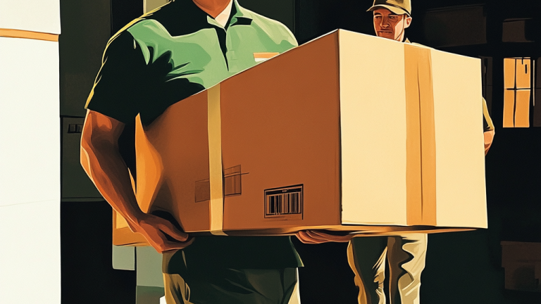 Movers carrying boxes